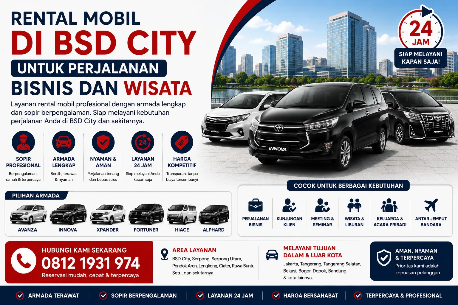 Rental Mobil di BSD City untuk Perjalanan Bisnis dan Wisata