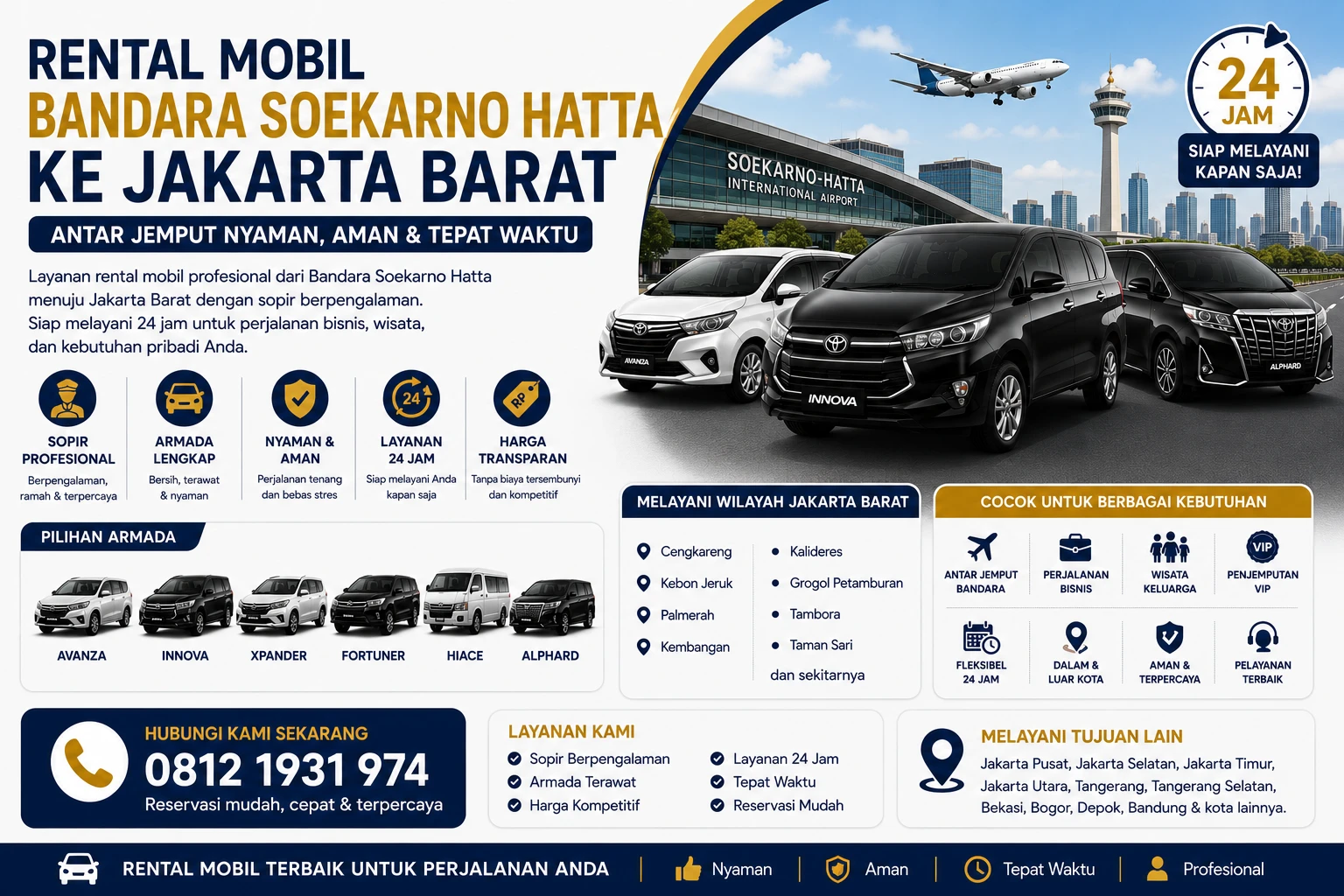 Rental Mobil Bandara Soekarno Hatta ke Jakarta Barat