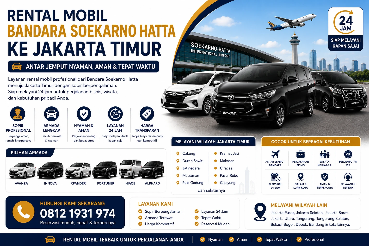 Rental Mobil Bandara Soekarno Hatta ke Jakarta Timur