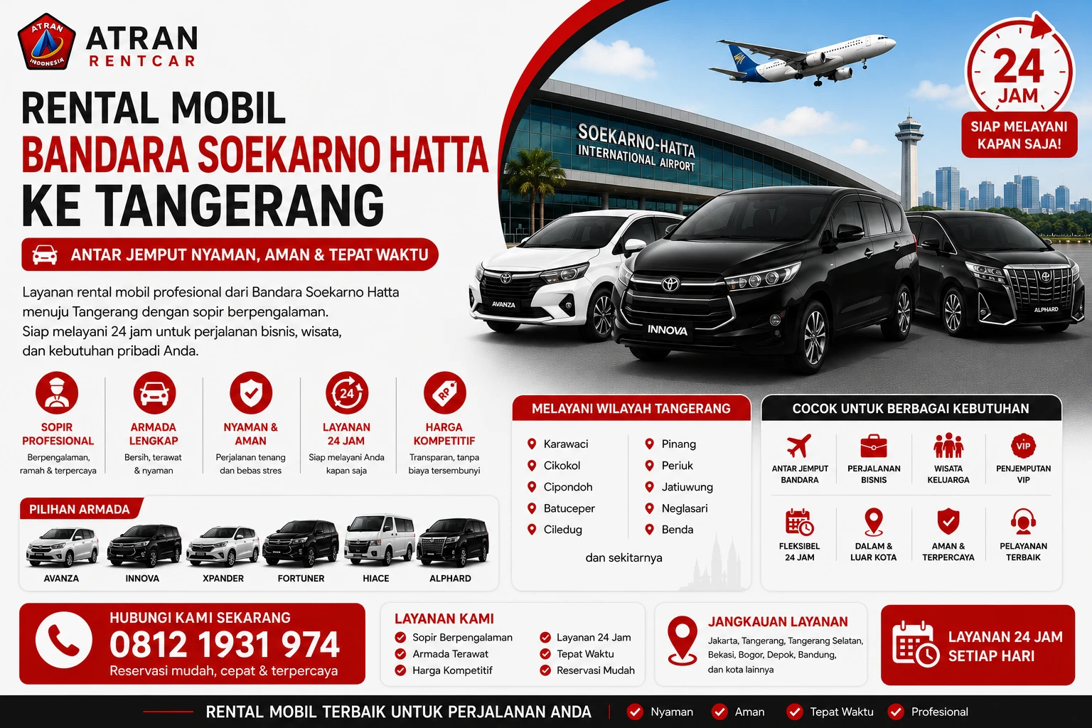Rental Mobil Bandara Soekarno Hatta ke Tangerang