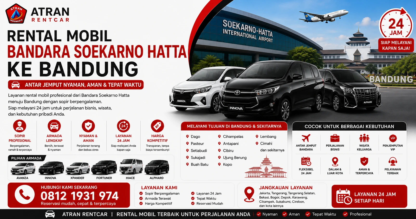 Rental Mobil Bandara Soekarno Hatta ke Bandung