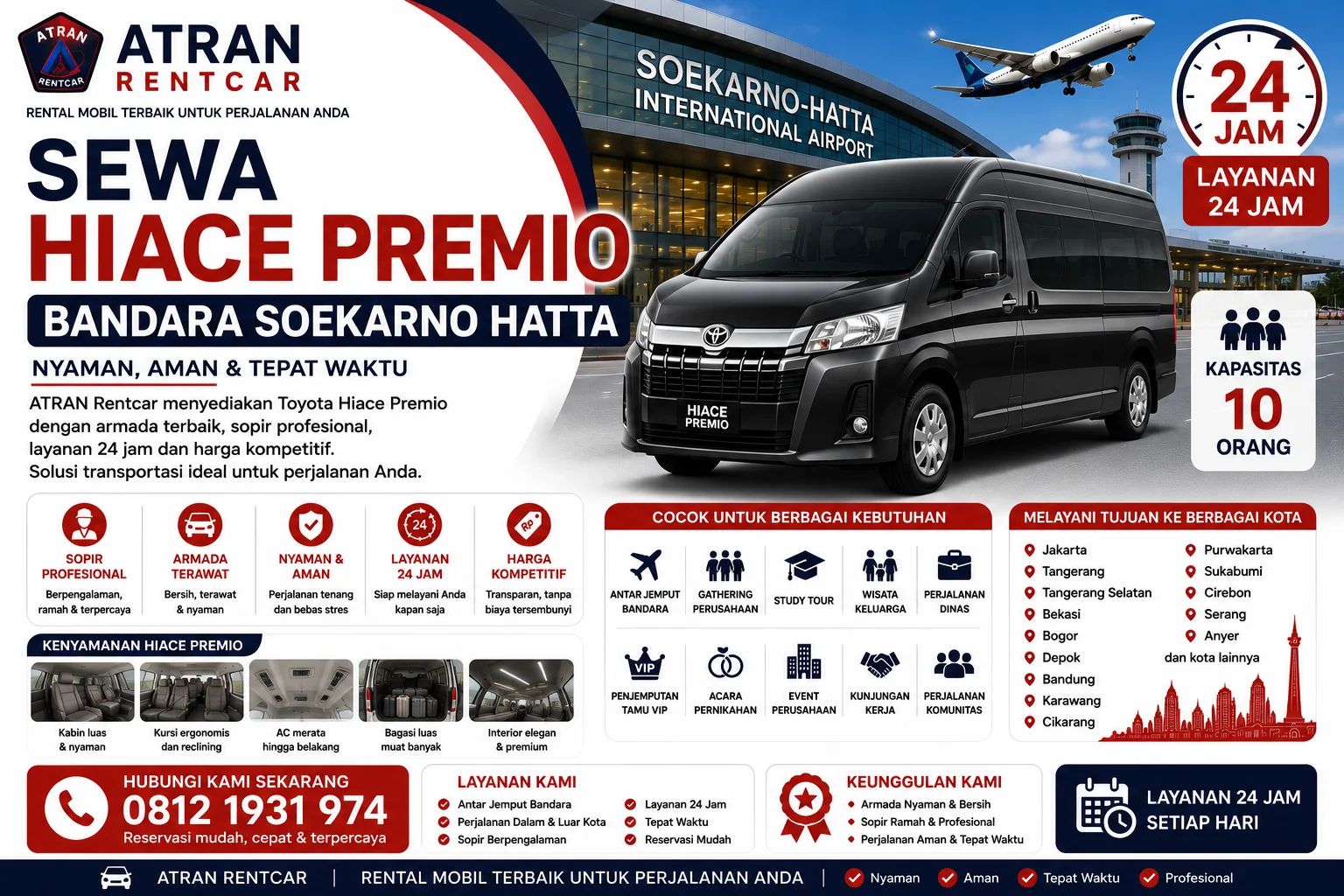 Sewa Hiace Premio Bandara Soekarno Hatta