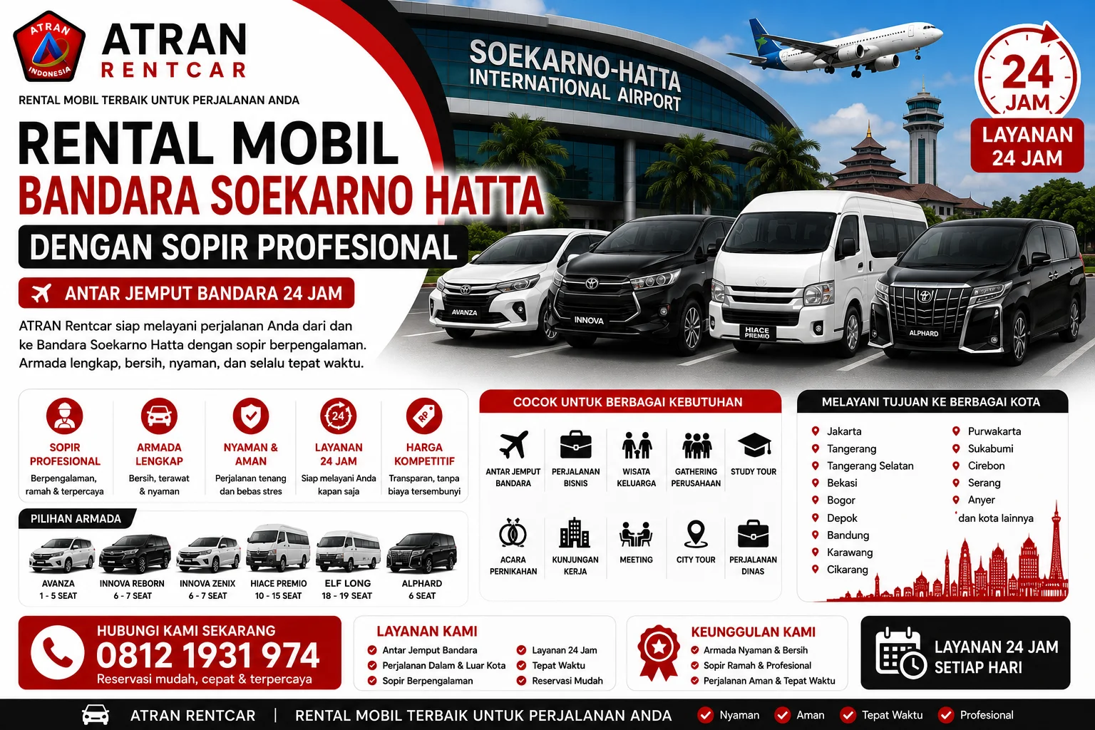 Rental Mobil Bandara Soekarno Hatta dengan Sopir