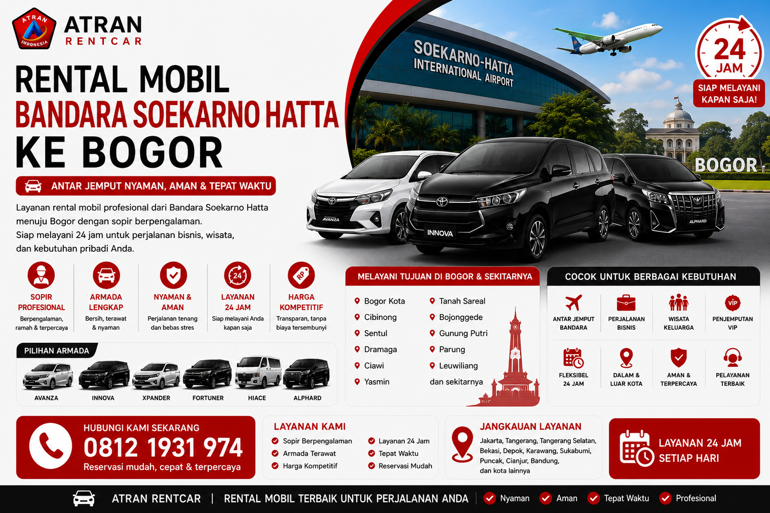 Rental Mobil Bandara Soekarno Hatta ke Bogor