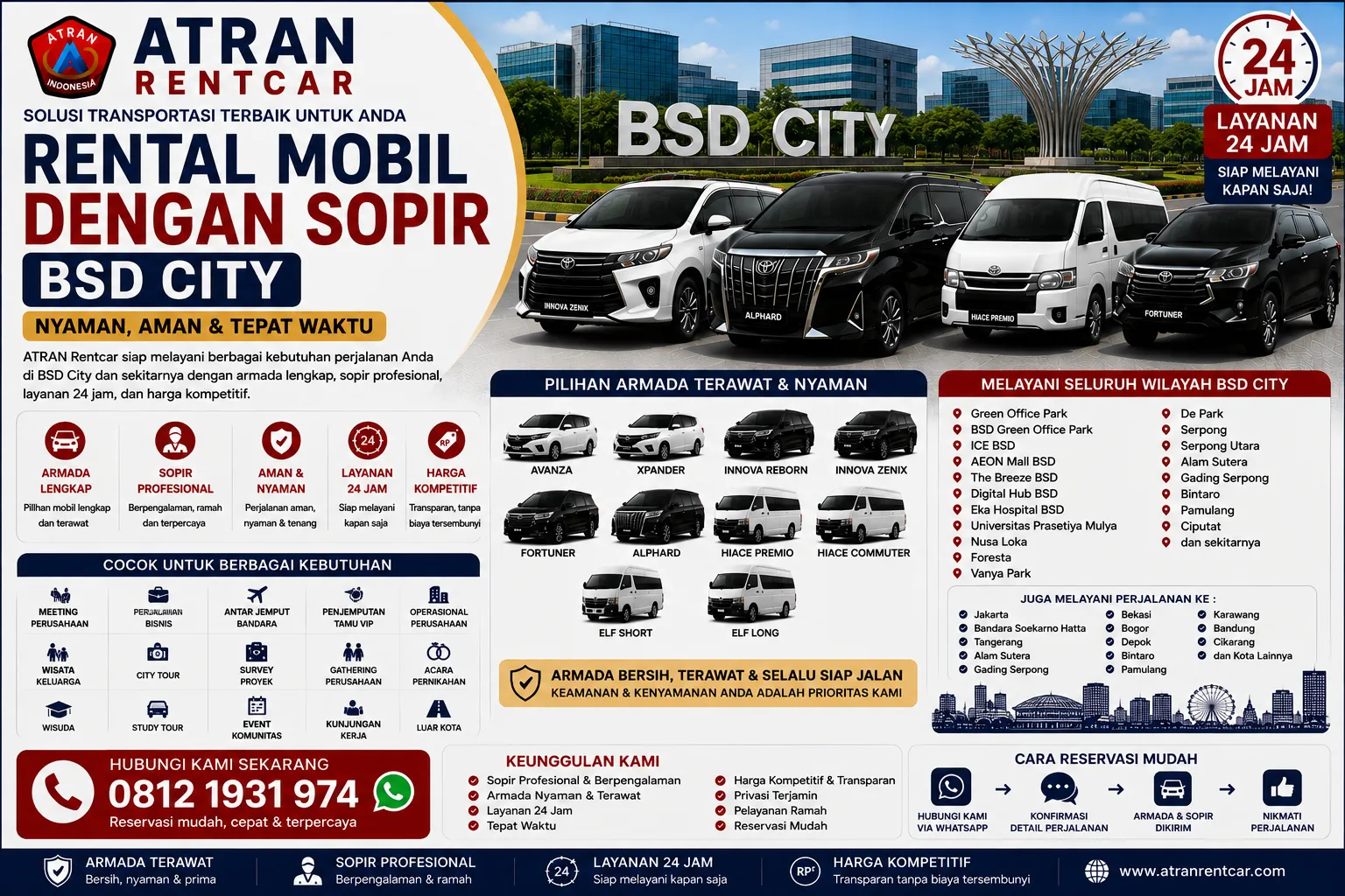 Rental Mobil dengan Sopir BSD City