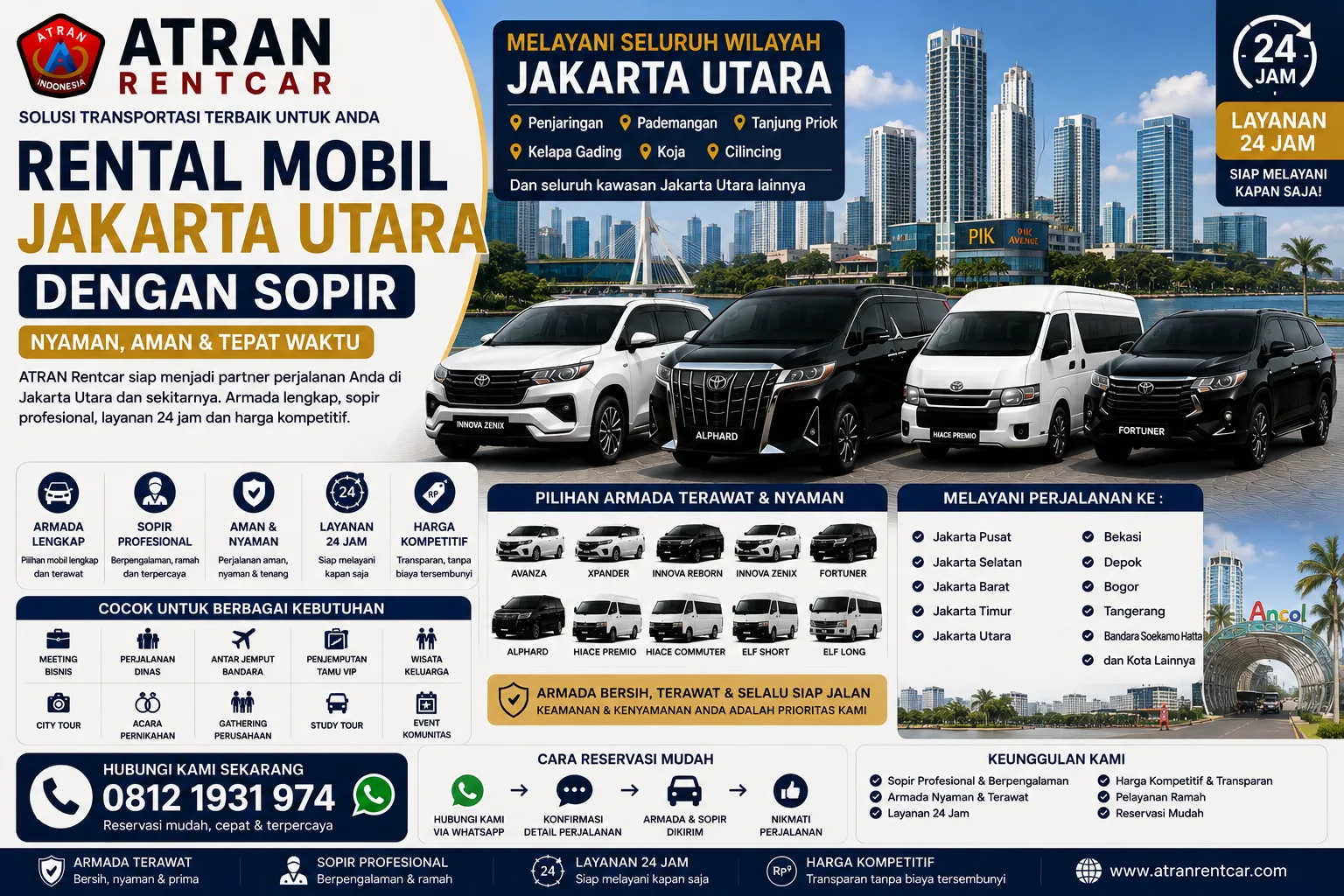 Rental Mobil Jakarta Utara dengan Sopir
