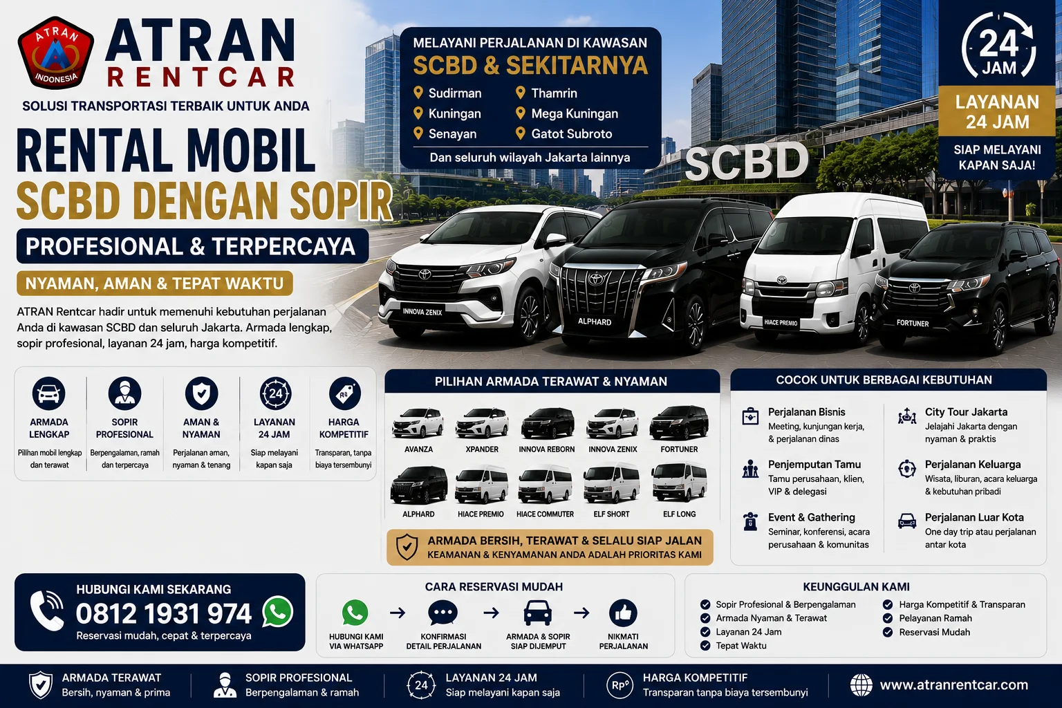 Rental Mobil SCBD dengan Sopir