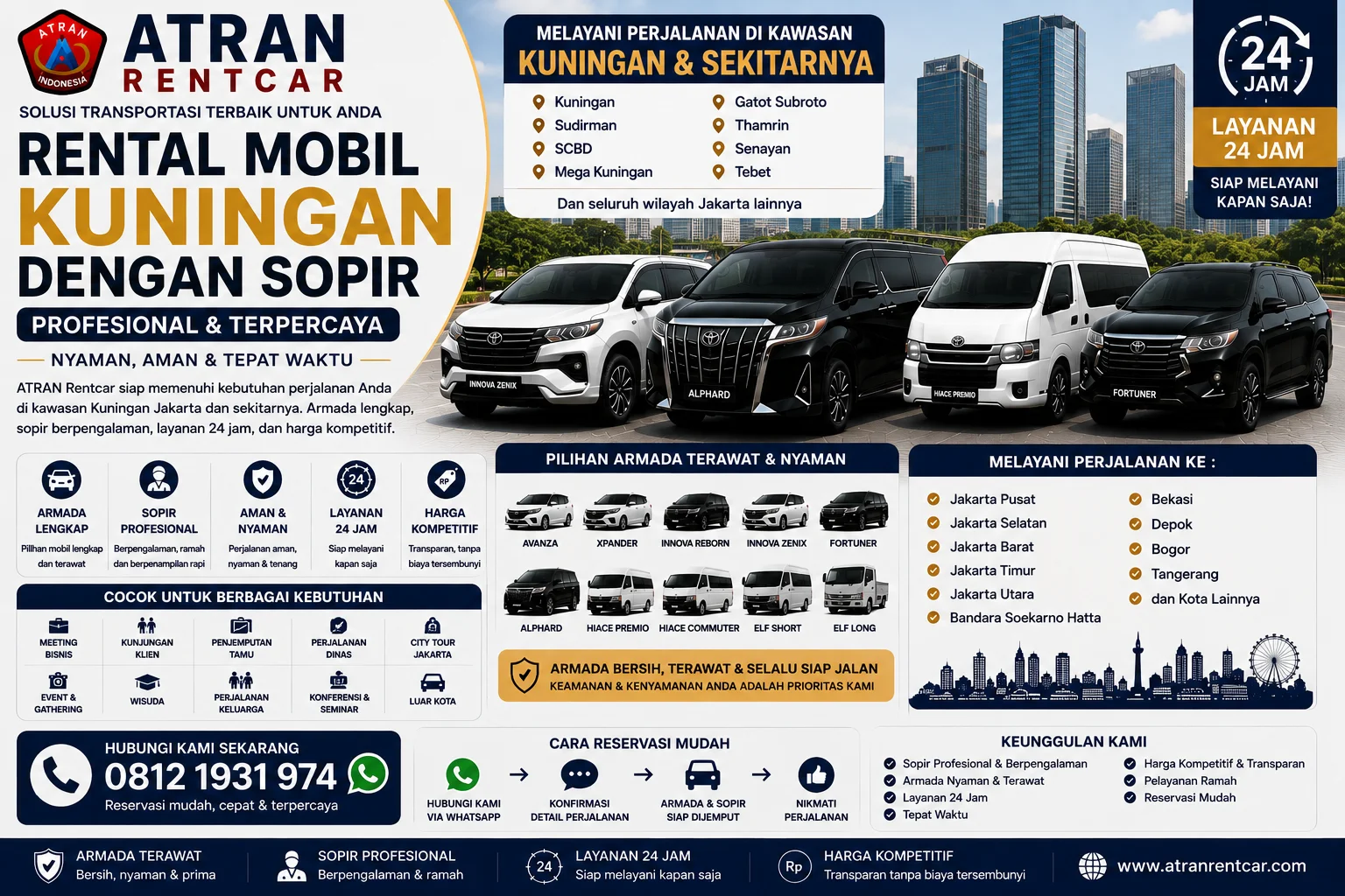 Rental Mobil Kuningan dengan Sopir Profesional