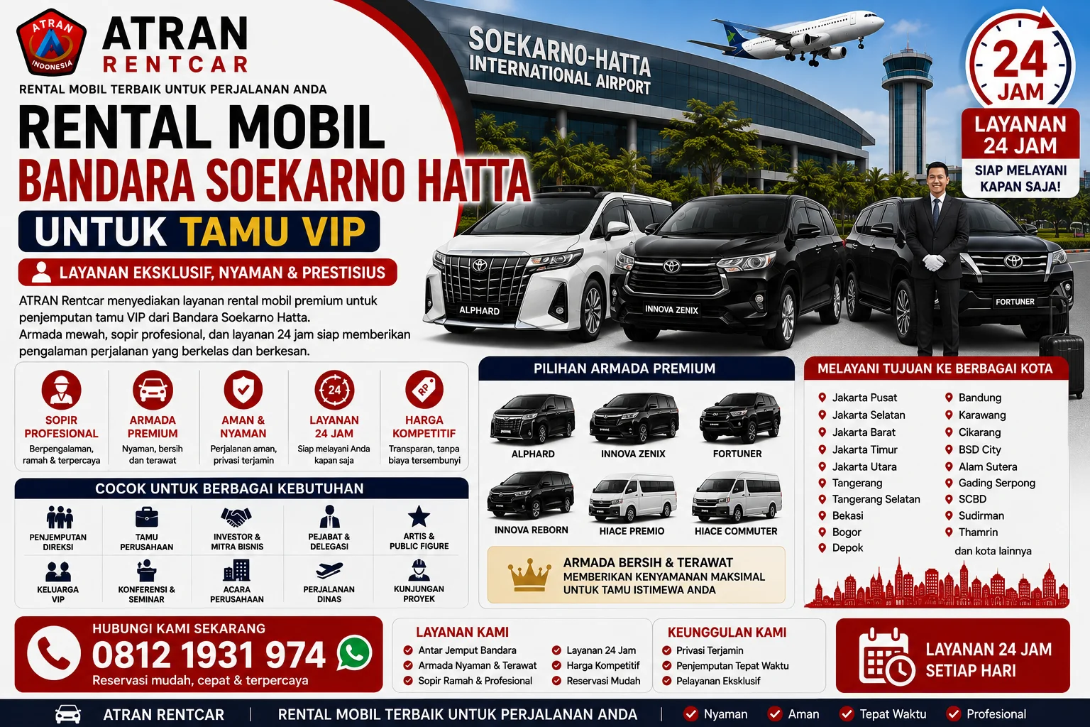 Rental Mobil Bandara Soekarno Hatta untuk Tamu VIP