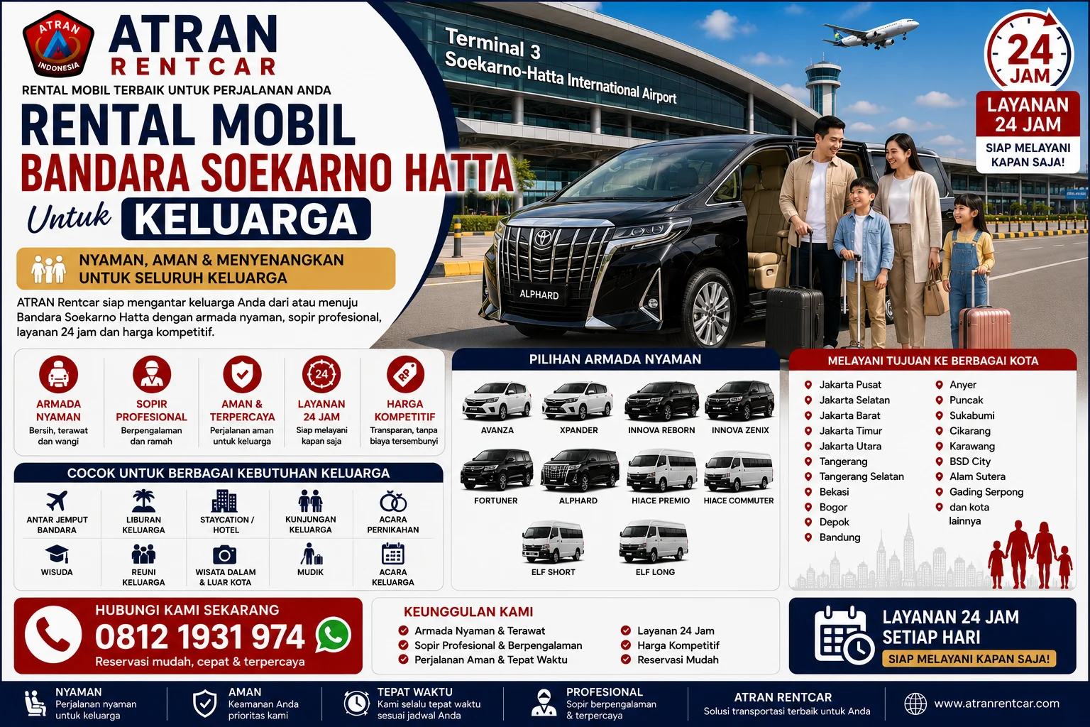 Rental Mobil Bandara Soekarno Hatta untuk Keluarga