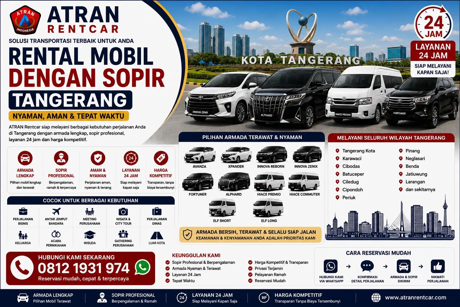 Rental Mobil dengan Sopir Tangerang